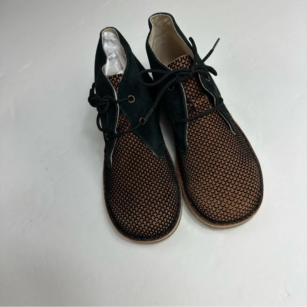 New! Sonatina two tone leather lace boots
